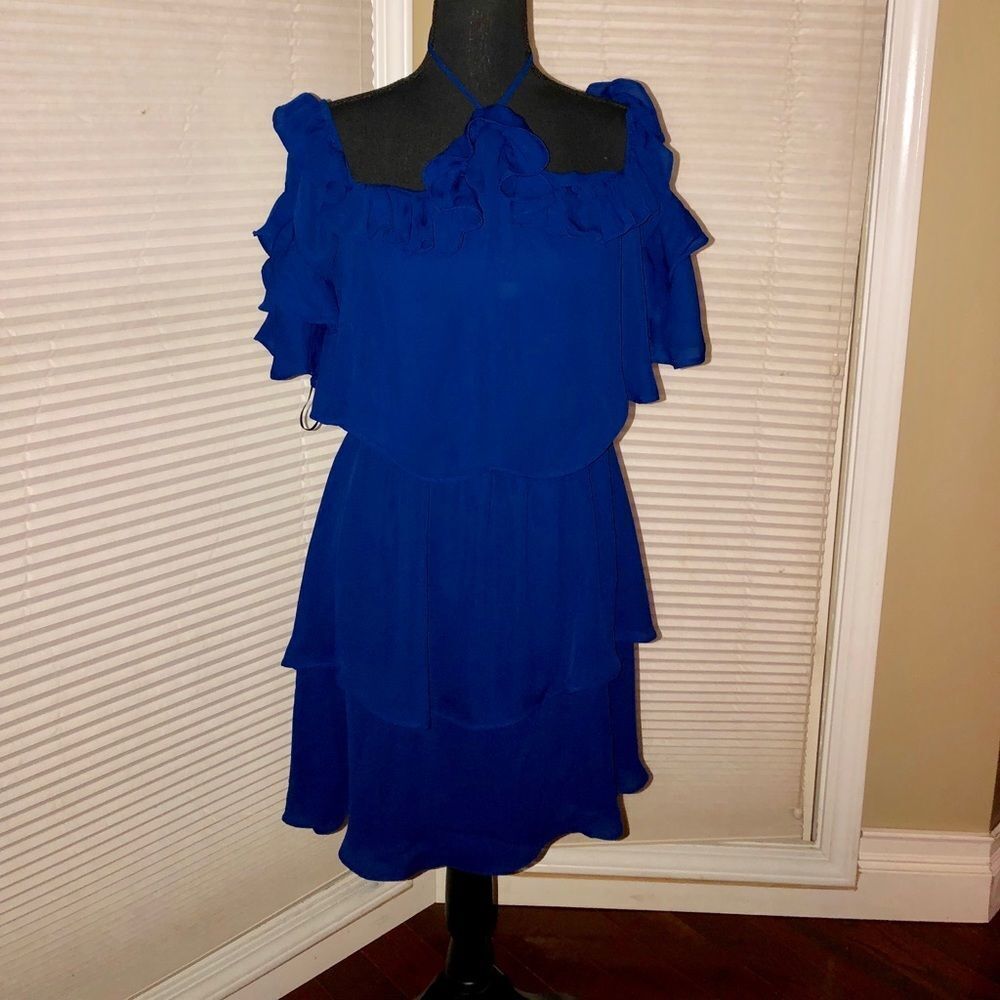 Parker Layered Dress With Tie on Neckline